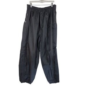 McKinley Black Men's Full Side Zipper Lined Rain Pants L